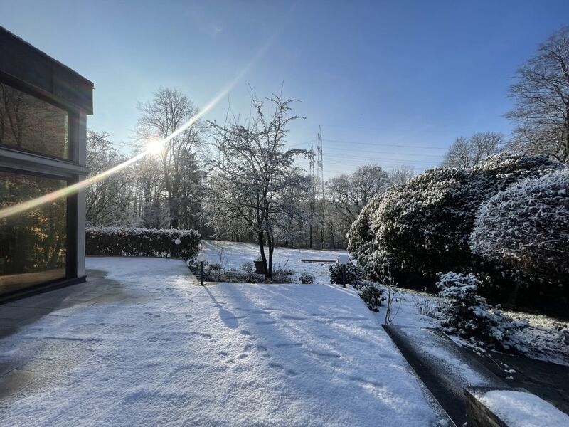 Terrasse am Seminarraum im Schnee